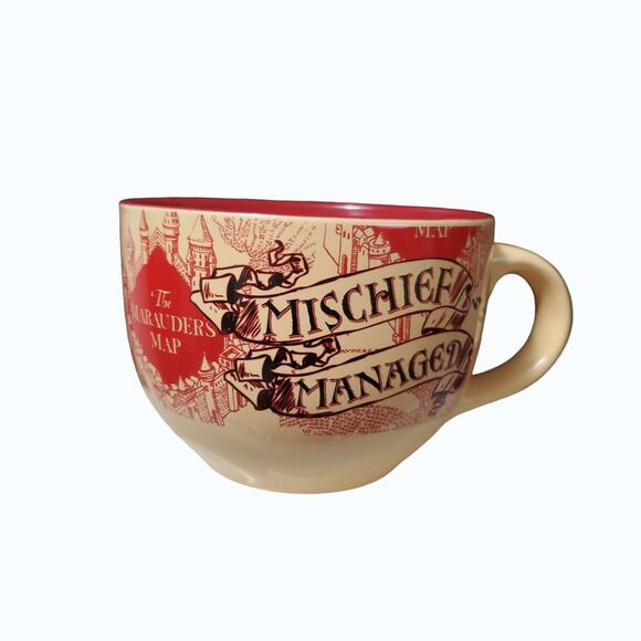 Harry Potter WIZARDING WORLD MARAUDERS MAP Mischief Managed Soup Mug - Picture 1 of 8